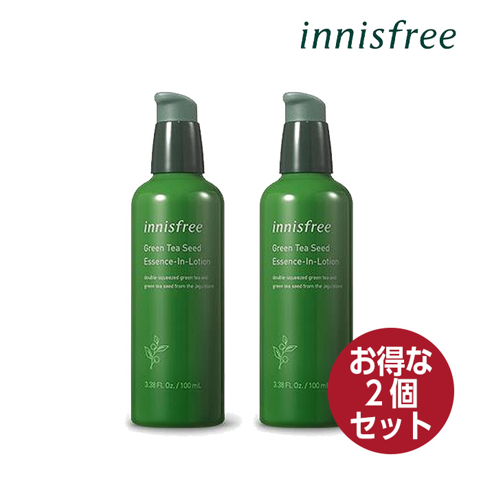 【お得な2個セット】innisfree イニスフリー グリーンティーシード エッセンスインローション 100ml 乳液 美容液 グリーンティー  韓国コスメ 正規品 国内発送